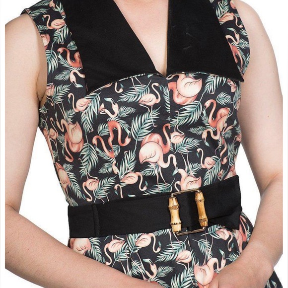 Flamingo Tropical Dress by Banned Retro - Picture 2 of 8